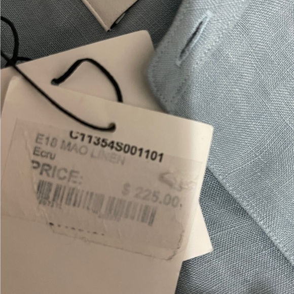 Sandro Sky Blue Linen Blouse - Picture 9 of 10